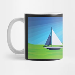 Green Sea Sailing Mug